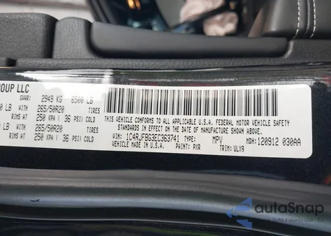 2014 Jeep Grand Cherokee Limited z USA, uszkodzony, nr VIN 1C4RJFBG3EC363741